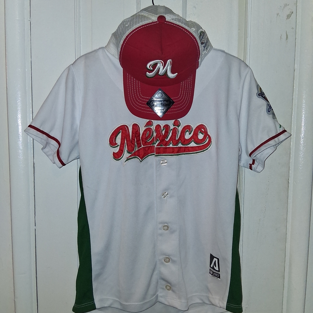 Mexico Baseball Jersey - White and Green